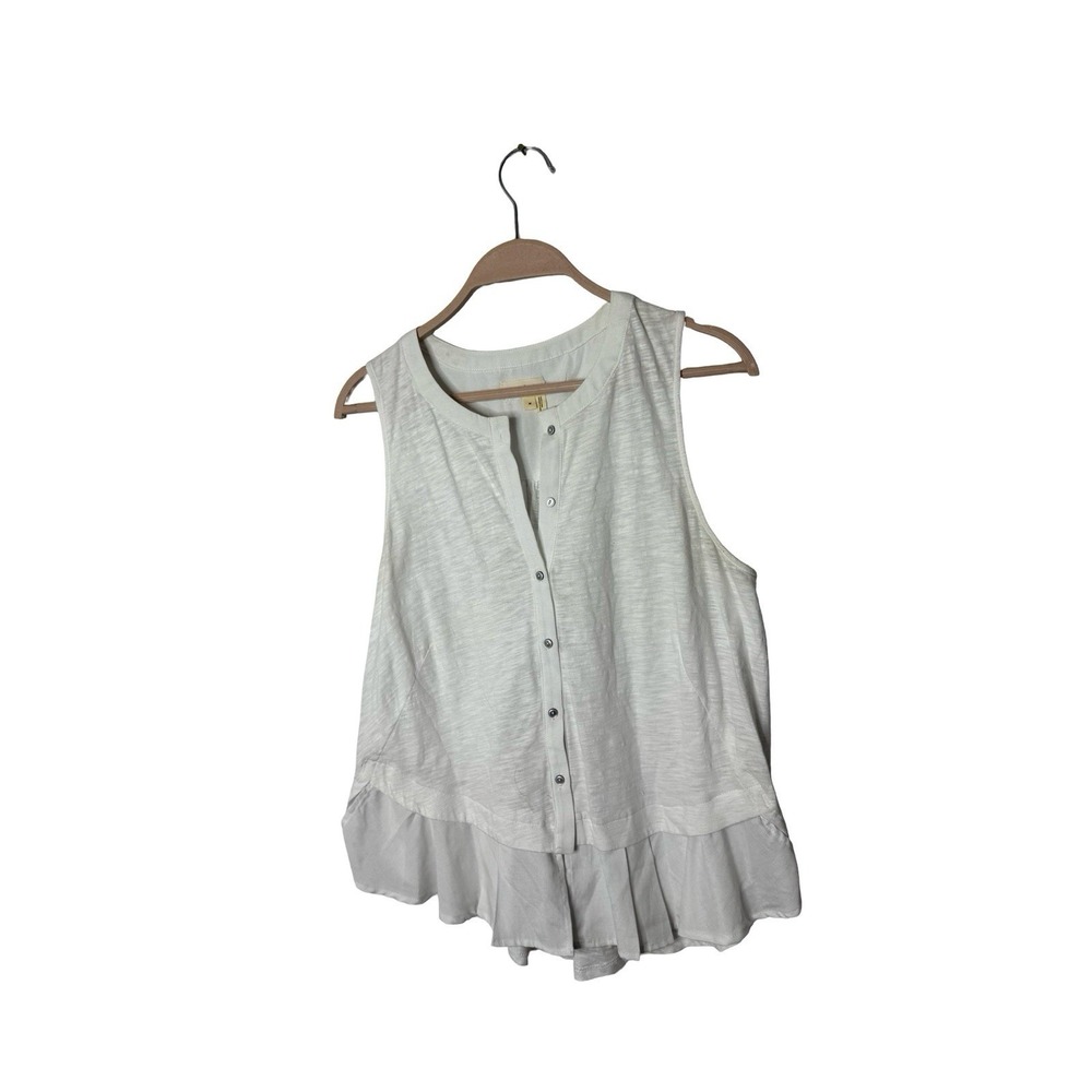 Anthropologie Meadow Rue Sleeveless‎ Blouse Women's M button up